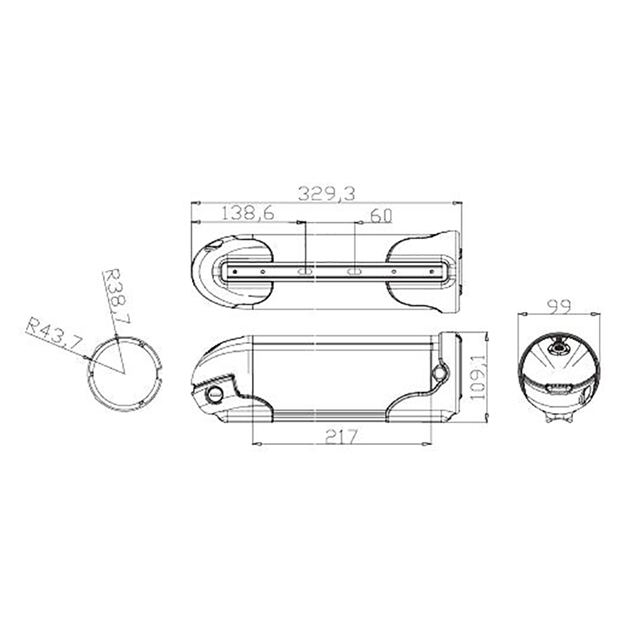 24V 36V 48V 10AH 20AHリチウムイオンバッテリーケース18650ダウンチューブバッテリーパック電気自転車用エビケーEバイク
