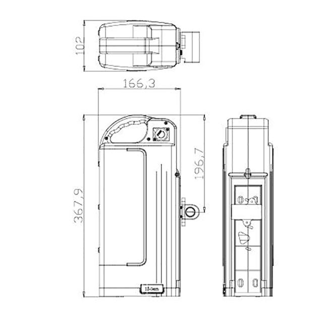 プラスMiddlentubeタイプ90pcsセル高電流ebikeバッテリーボックスケースエレクトリックバイクキット