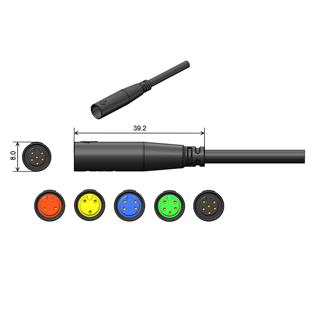 ファクトリーダイレクトセール高品質2/3/4/5/6pin 48V AC/DC信号防水ケーブル用電気車電気スクーター用