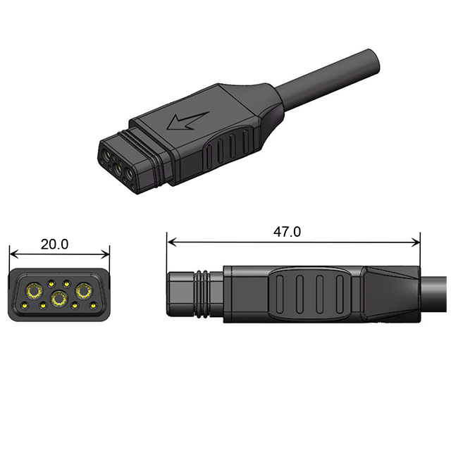 48V 25A 2.0/2.5mm²/0.2mm²モーターコネクタ用のモーターコネクタ