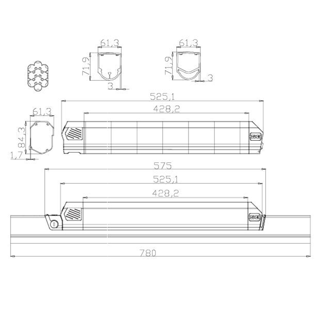 OEM Electric Bicycle Battery 36V 10.4AH 11AH 12AH 12.8AH 13AH 14AH EBIKE BATTERY CASE