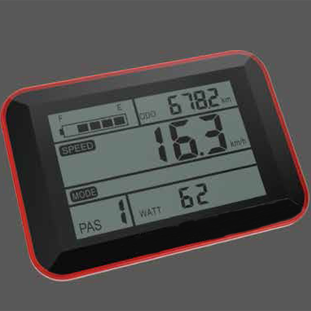 ebikeのUSB Fountionを備えた黒い合金ディスプレイ 