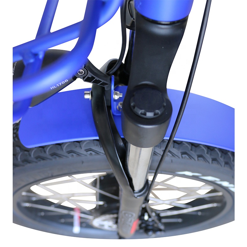 ハブモーターを備えた配送電気トリサイクル500W貨物エビケマンファットタイヤ3ホイール電動自転車用高齢ショッピング用