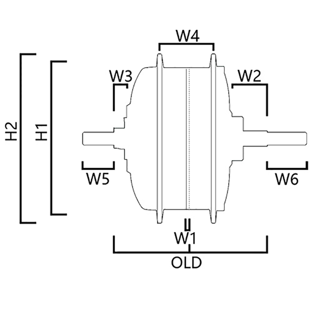 250W 350Wブラシレスインナーギアドライブモーターモーターリアハブモーター