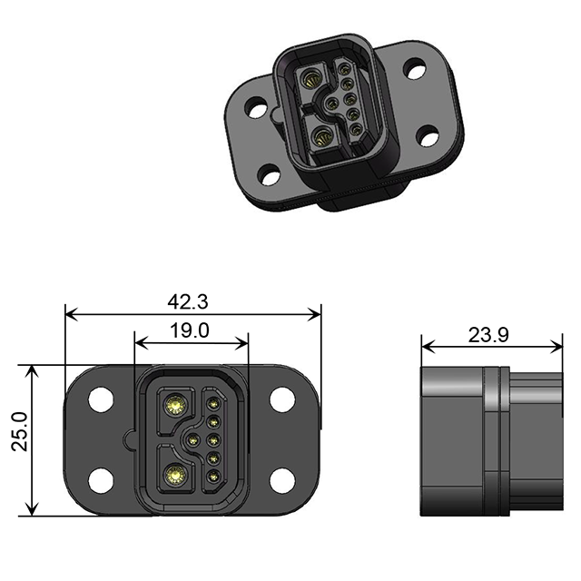 60V AC/DC 25A充電器および放電器バッテリーコネクタ