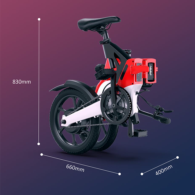 電気自転車250W後輪モーター16インチ耐久性60マイル折りたたみ可能なモペットebike