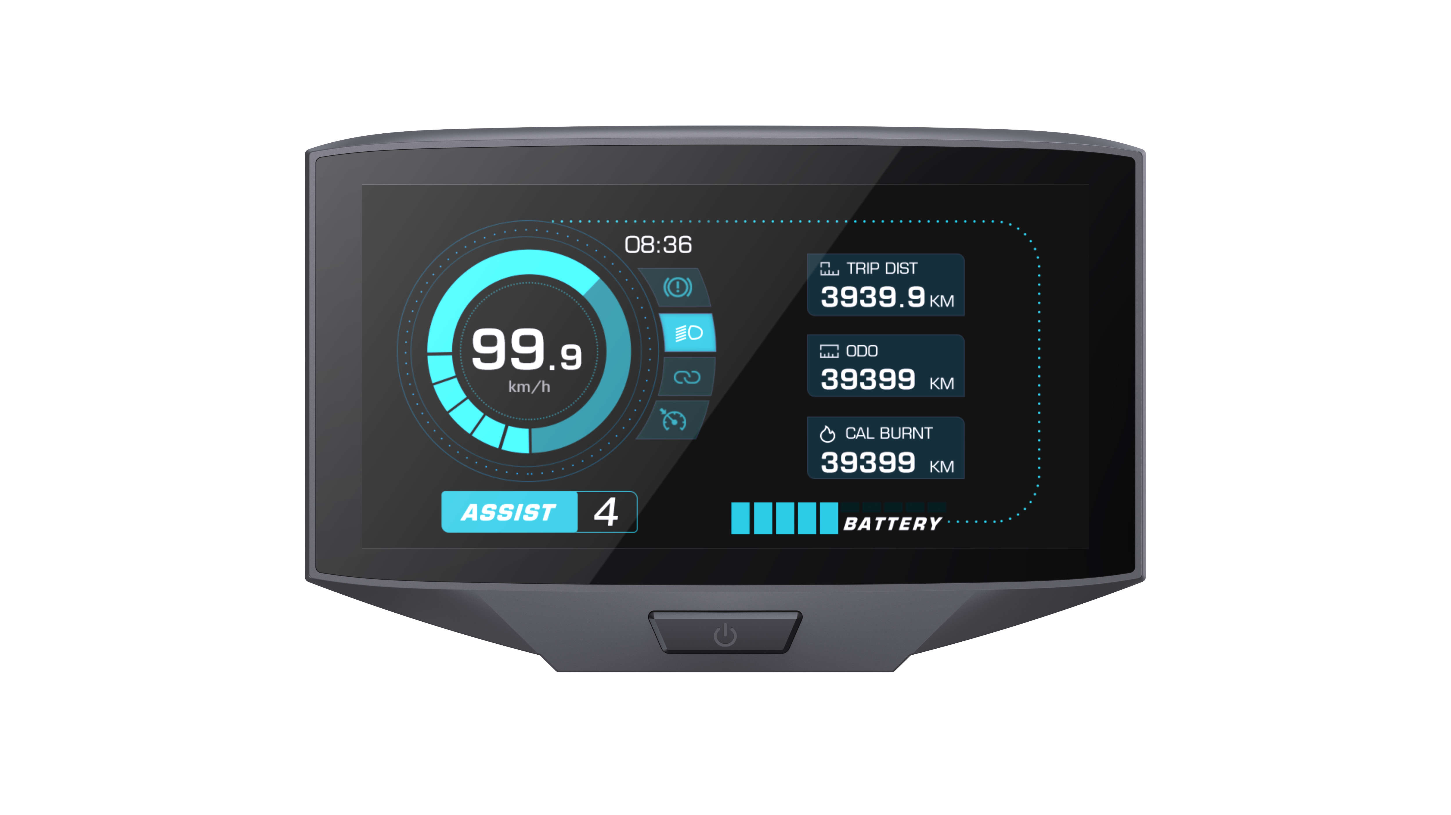 エレクトリックバイクカラーディスプレイBC550 5.5インチIPSスクリーンデジタチ24V 36V 48Vカラフルマトリックススクリーンの防水接続