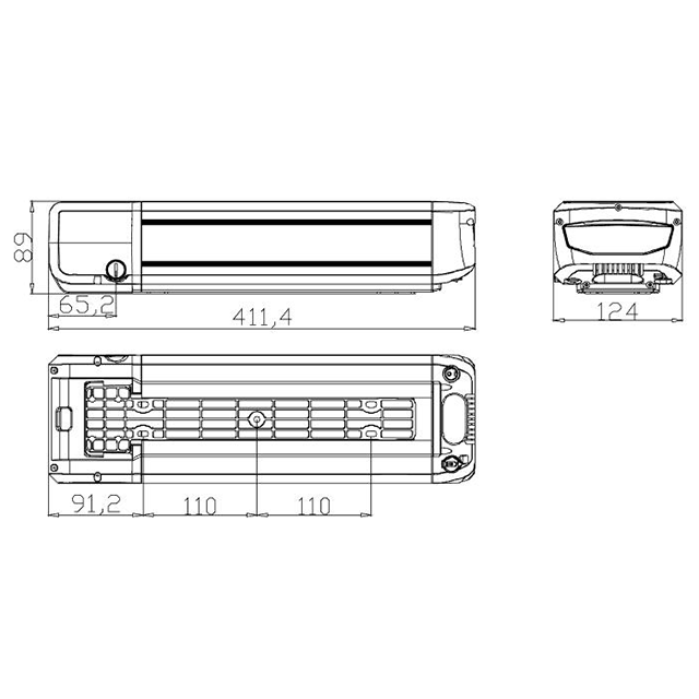 リアラックバッテリーケース48V 20AH 18650 78PCS 13S6P電気自転車バッテリーリチウムイオンバッテリーパックボックス