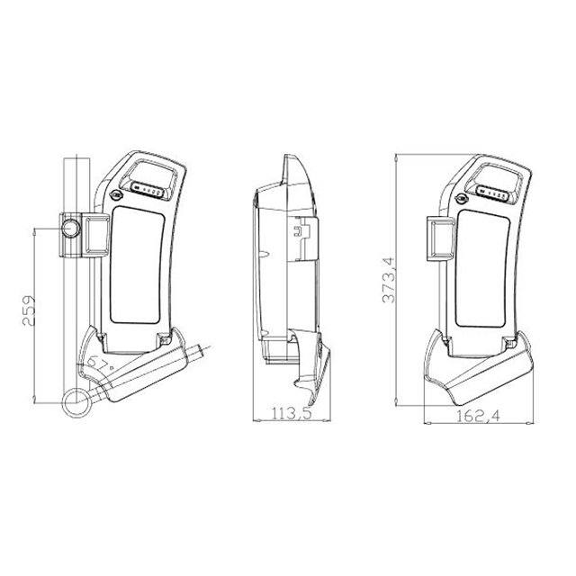  2022ユニークなデザイン工場価格OEM ODMオプション18650セルリチウムイオンバッテリーパック中央チューブバッテリーケース 