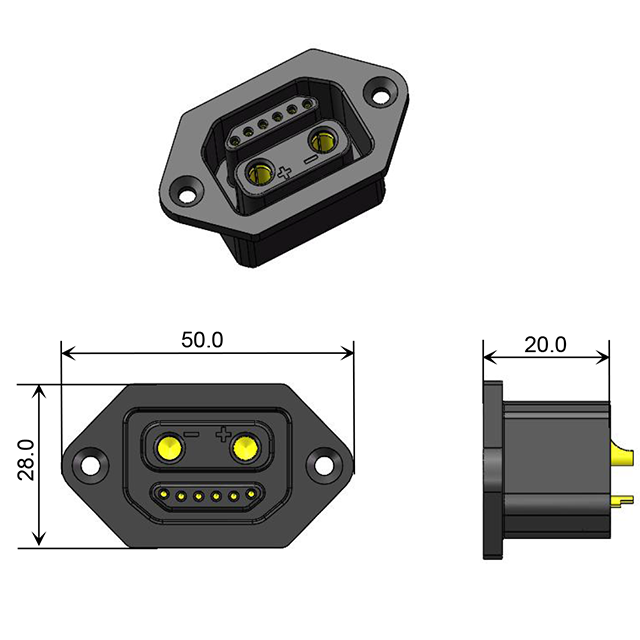 60V AC/DC 30A充電器および放電器バッテリーコネクタ