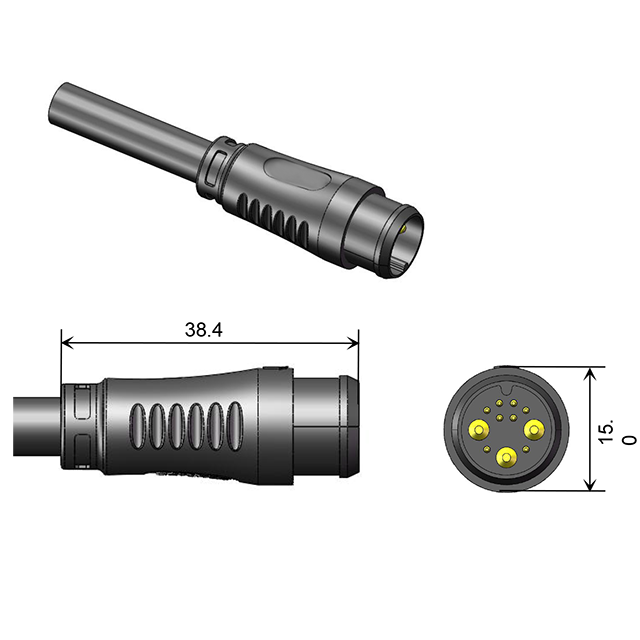48V AC/DC 25A 11pin EBike用のモーターコネクタ