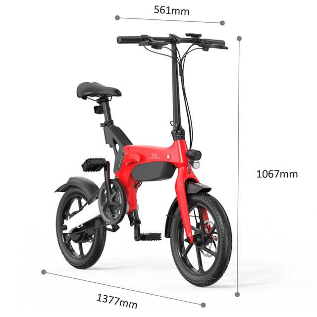 電気自転車250W後輪モーター16インチ耐久性60マイル折りたたみ可能なモペットebike