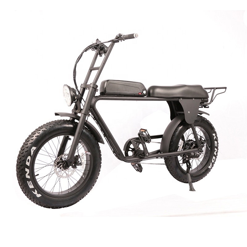 EBIKE WHOLESALE ODM BLACK 20インチスノービーチエレクトリックバイクファットタイヤ電気自転車48V 500Wディスクブレーキ 