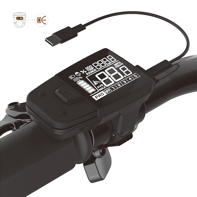 セグメント1.6 '36V 48V 52V with Bluetooth USB機能ebike e-scooterのディスプレイ