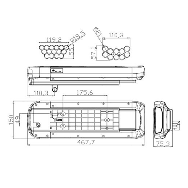 リアラックエレクトリックバイクバッテリーパックLi-ion 18650 60PCS / 21700 40PCS 10S6P / 10S4Pリチウムバッテリーパック 